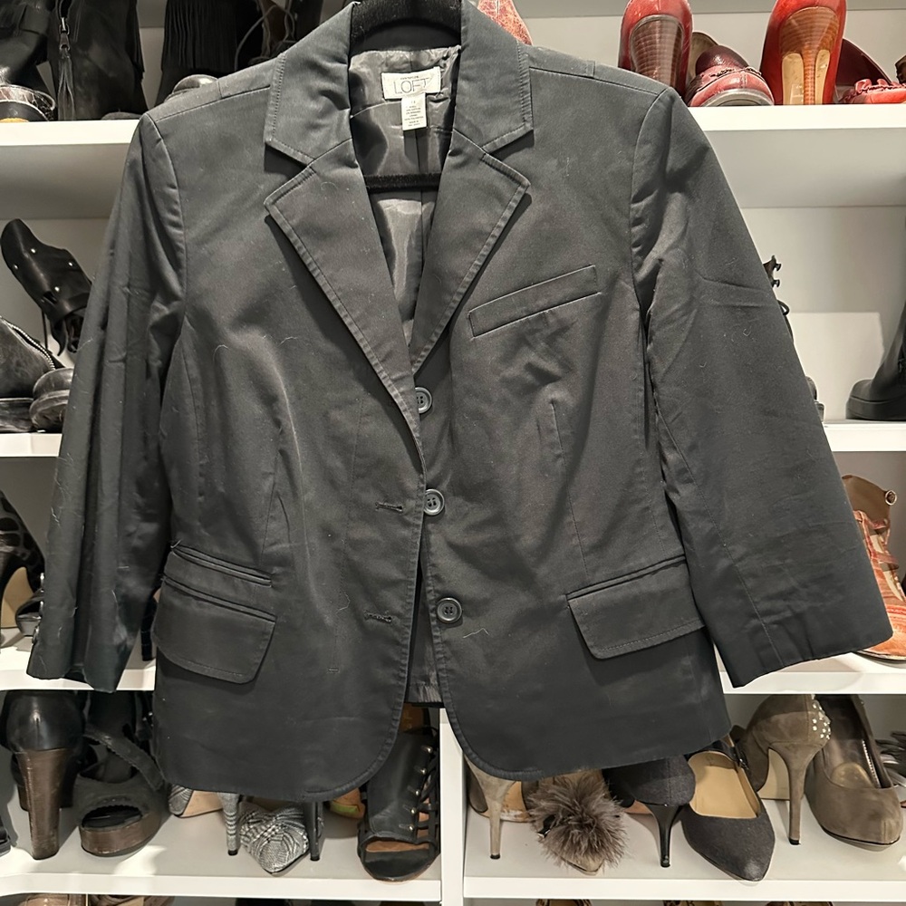 LOFT Women's Charcoal Blazer Jacket